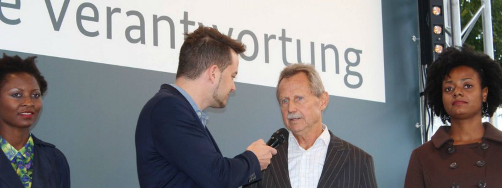 Projektkoordinator Dr. Peter Degtar beim Interview mit Felix Seibert-Daikert,